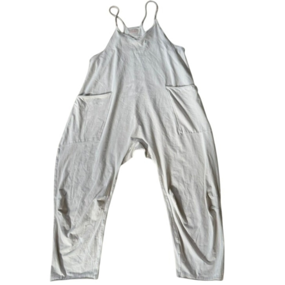 Free People Movement Womens S Light Gray Hot Shot Onesie Sleeveless Jumpsuit